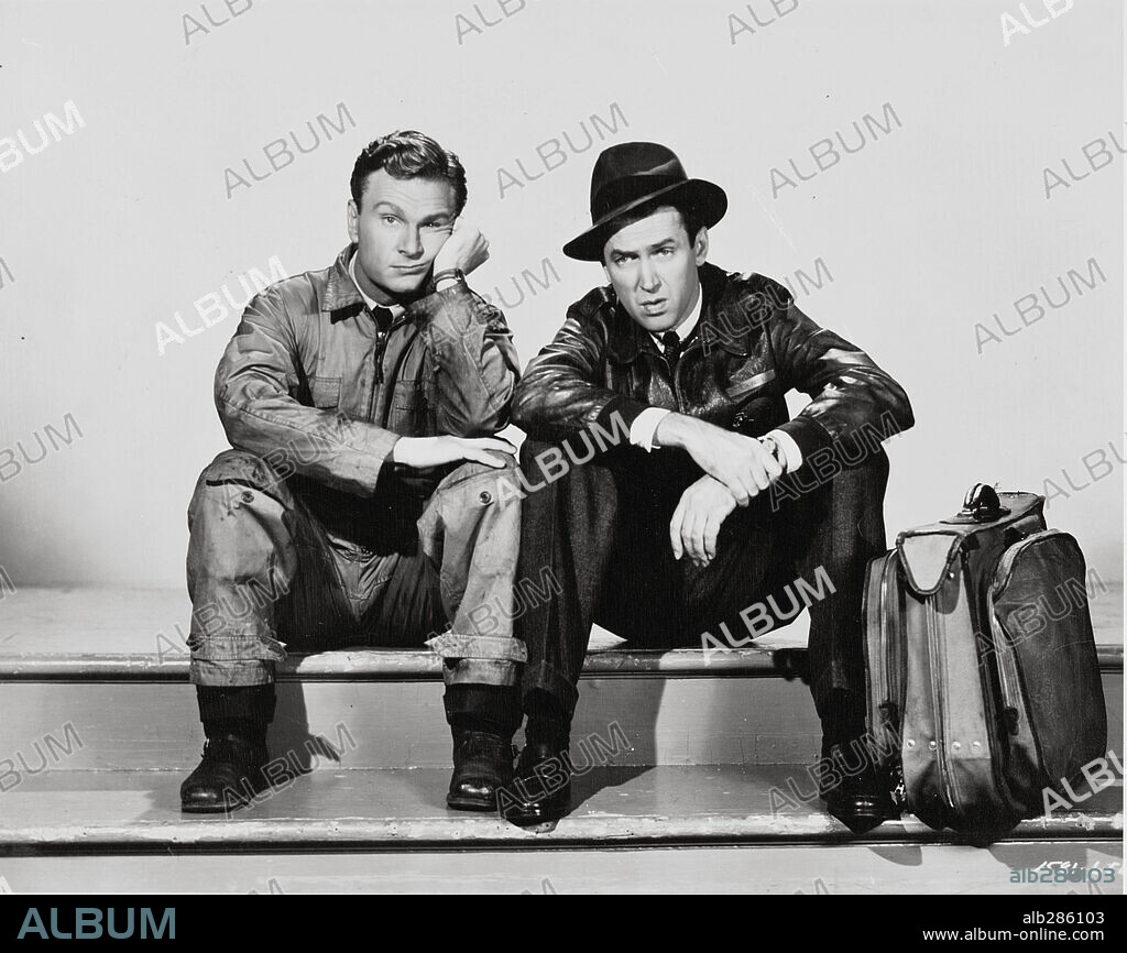 EDDIE ALBERT and JAMES STEWART in YOU GOTTA STAY HAPPY, 1948, directed by H. C. POTTER. Copyright UNIVERSAL PICTURES.