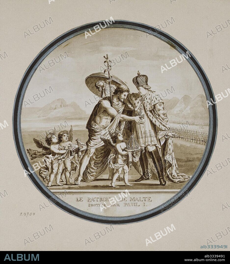 ANONIMO. Initiation of Paul I into a Grand Master of the Maltese Order.