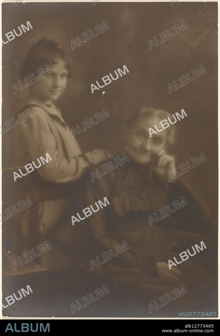 LOUIS FLECKENSTEIN. Portrait of Old Woman and Young Girl, 1907-1943.