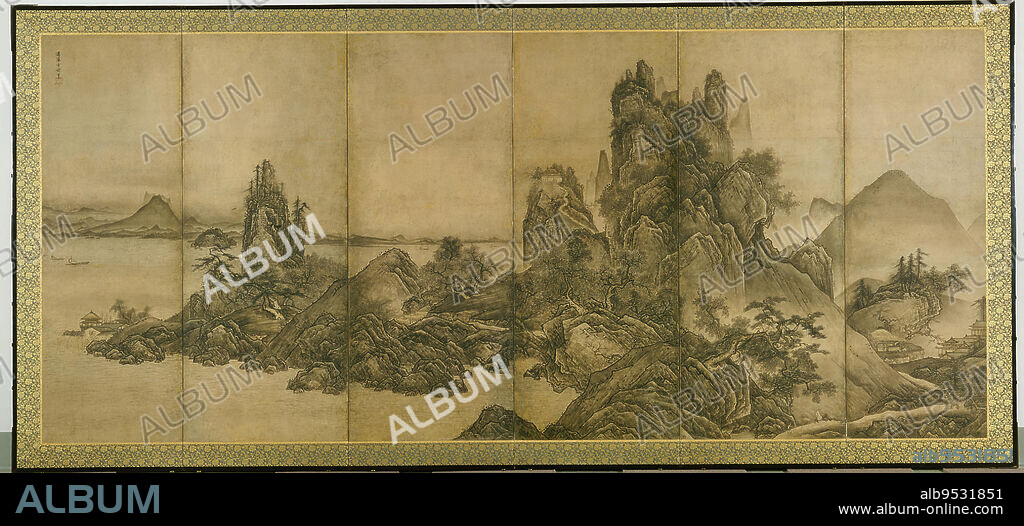 SESSHÛ TOYÔ. Landscape. ink on paper. Origin: Japan. Period: Muromachi period. Date: 1420-1506.