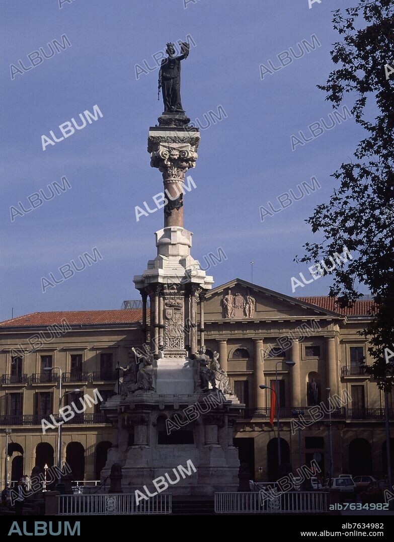 MANUEL MARTÍNEZ DE UBAGO LIZÁRRAGA. MONUMENTO A LOS FUEROS, 1893- 1903, EN EL PASEO SARASATE, DIPUTACION.