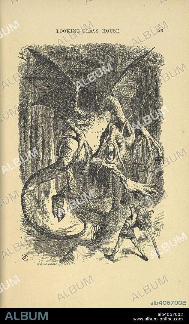 The Jabberwocky. [Through the Looking-Glass, and what Alice found there ... With fifty illustrations by John Tenniel.]. London : Macmillan & Co., 1897. Source: 012808.eee.57 page 23.