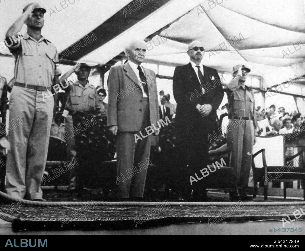First Israeli Prime Minister Ben-Gurion with President Chaim Weizman 1949.