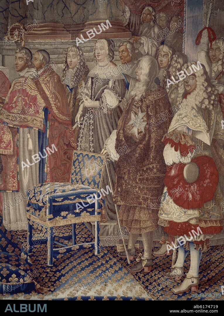 CHARLES LE BRUN (1619-1690). DETALLE DEL TAPIZ DE LA BODA DE LUIS XIV Y LA INFANTA MARIA TERESA DE AUSTRIA - SIGLO XVII.