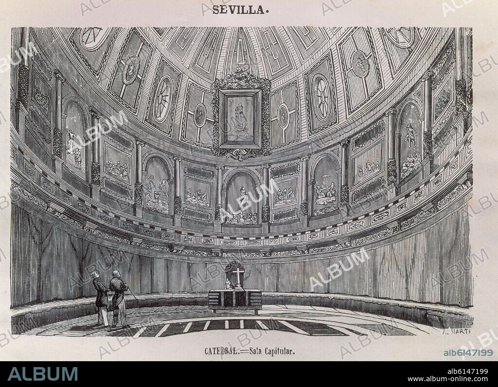RAMON MARTI ALSINA (1820-94). SALA CAPITULAR DE LA CATEDRAL DE SEVILLA-1849-.