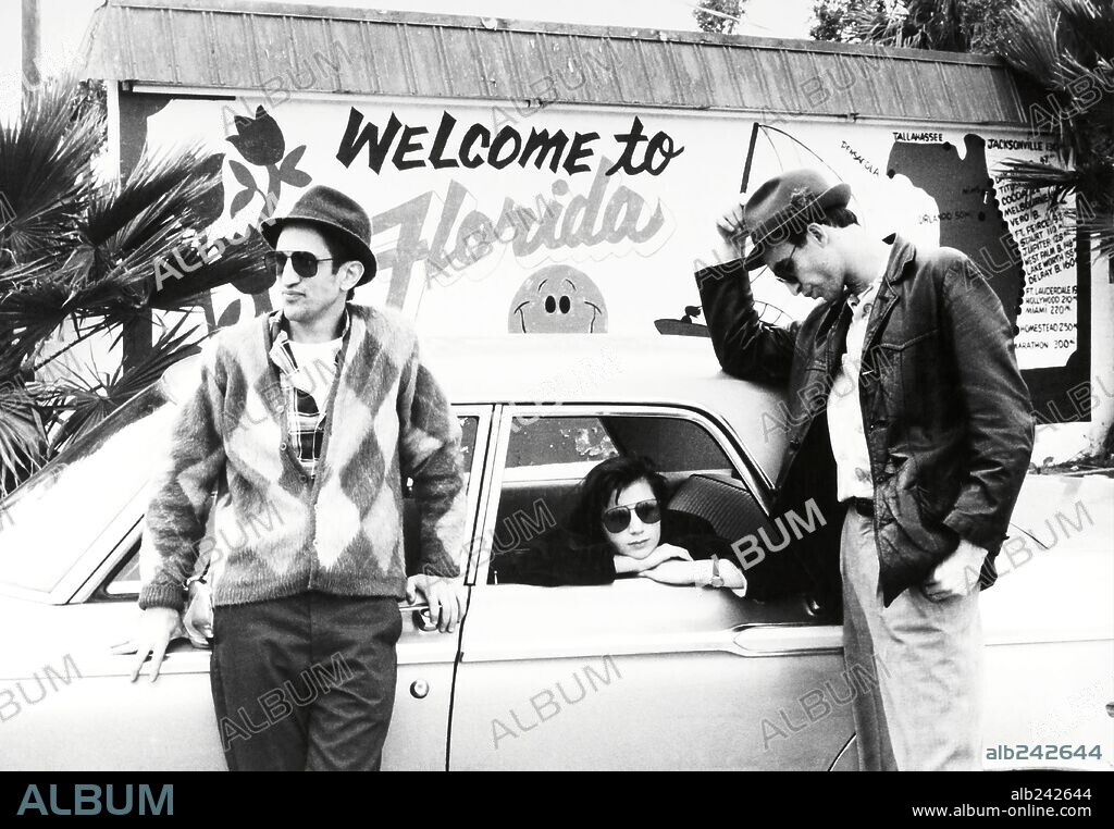 ESZTER BALINT, JOHN LURIE and RICHARD EDSON in STRANGER THAN PARADISE, 1984, directed by JIM JARMUSCH. Copyright GROKENBERGER FILM PRODUCTION/CINESTHESIA.