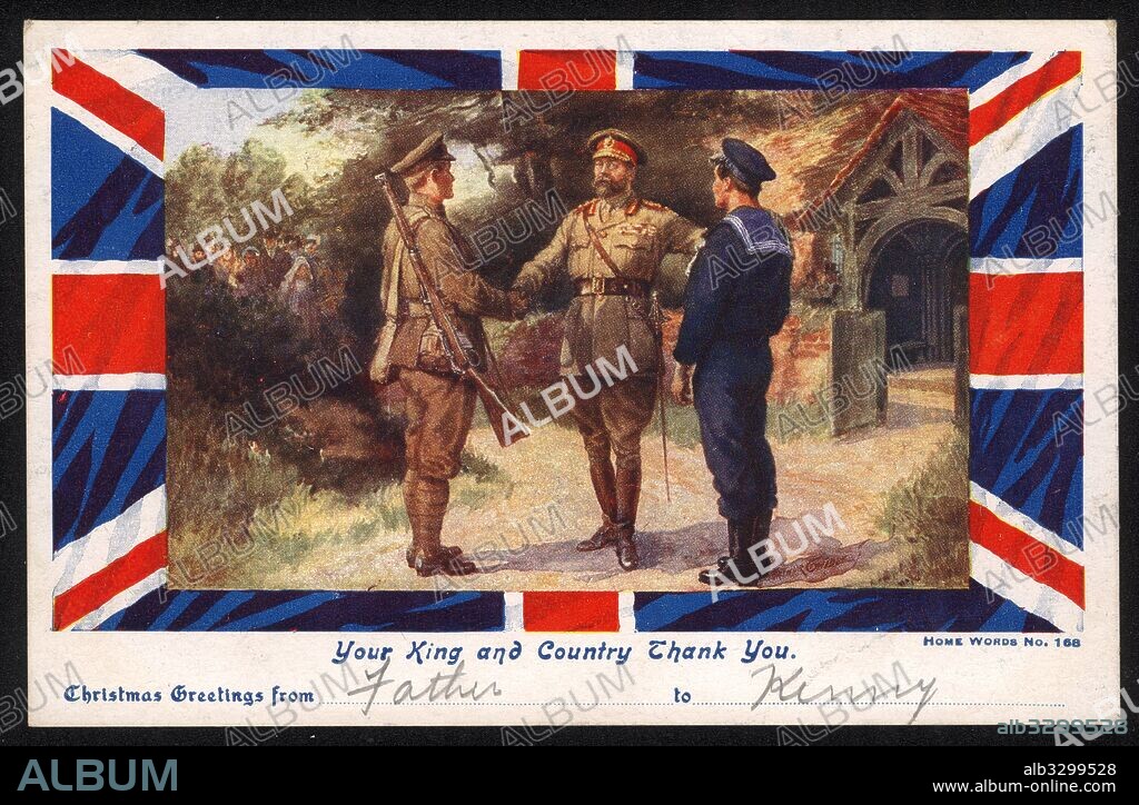 A Patriotic Christmas Greetings Card Produced During WW1.