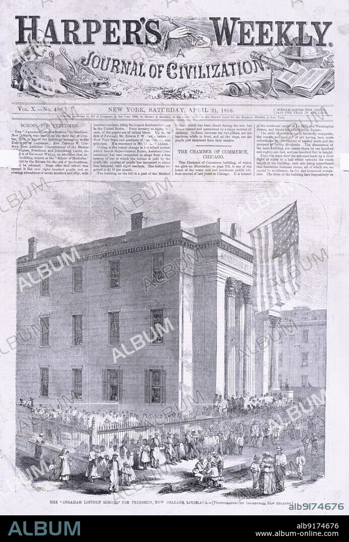 The "Abraham Lincoln school" for freedmen, New Orleans, Louisiana., 1866-04-21.
