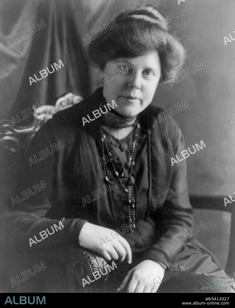 Lucy Burns (July 28, 1879 - December 22, 1966) was an American suffragette and women's rights advocate. Burns met Alice Paul while in England where they were arrested twice, imprisoned, went on hunger strikes and were force fed. Upon returning to the US they joined the NAWSA, but their ideas were too radical and together they formed National Woman's Party. Burns was arrested in 1917 while picketing the White House and was sent to Occoquan Workhouse. After the women of the United States gained the right to vote, Burns retired from political life and devoted herself to the Catholic Church and her orphaned niece. No photographer credited, 1913 (cropped and cleaned).