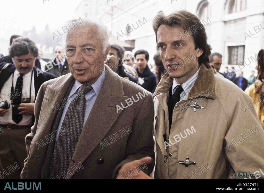 Gianni Agnelli And Luca Di Montezemolo, '90s.