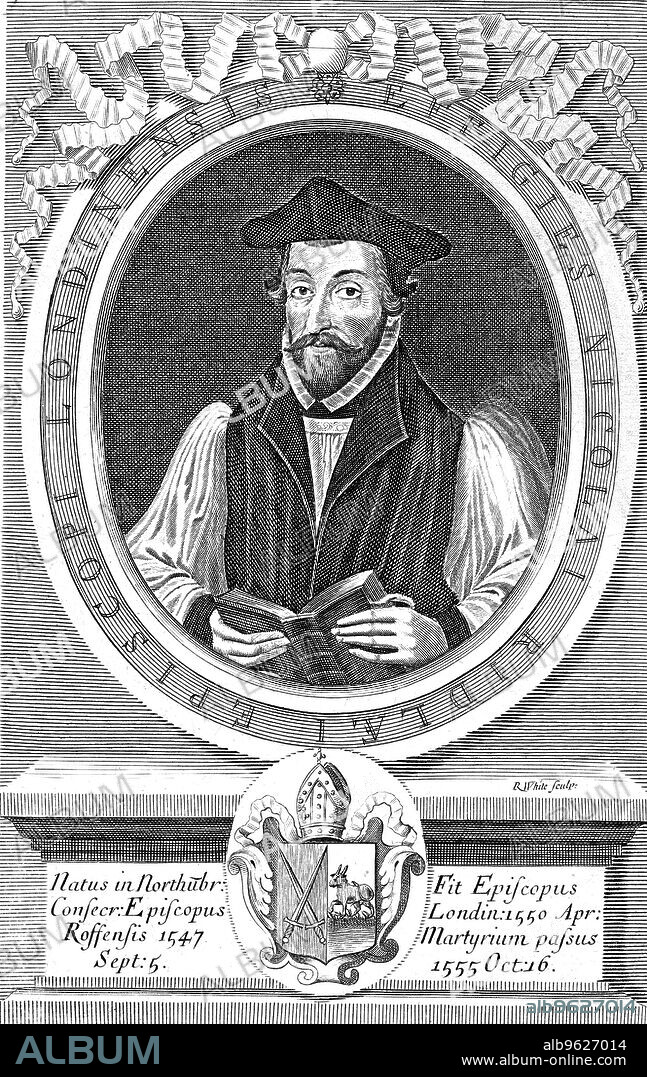Nicholas Ridley, 16th century English Protestant reformer and martyr. Appointed Bishop of London in 1550, Ridley (c1500-1555) was found guilty of heresy during the reign of Mary I and was burnt with Hugh Latimer in front of Balliol College, Oxford.