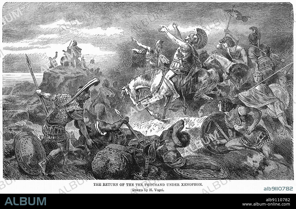 The Return of The Ten Thousand, under Xenophon, Illustration, Ridpath's History of the World, Volume I, by John Clark Ridpath, LL. D., Merrill & Baker Publishers, New York, 1894.