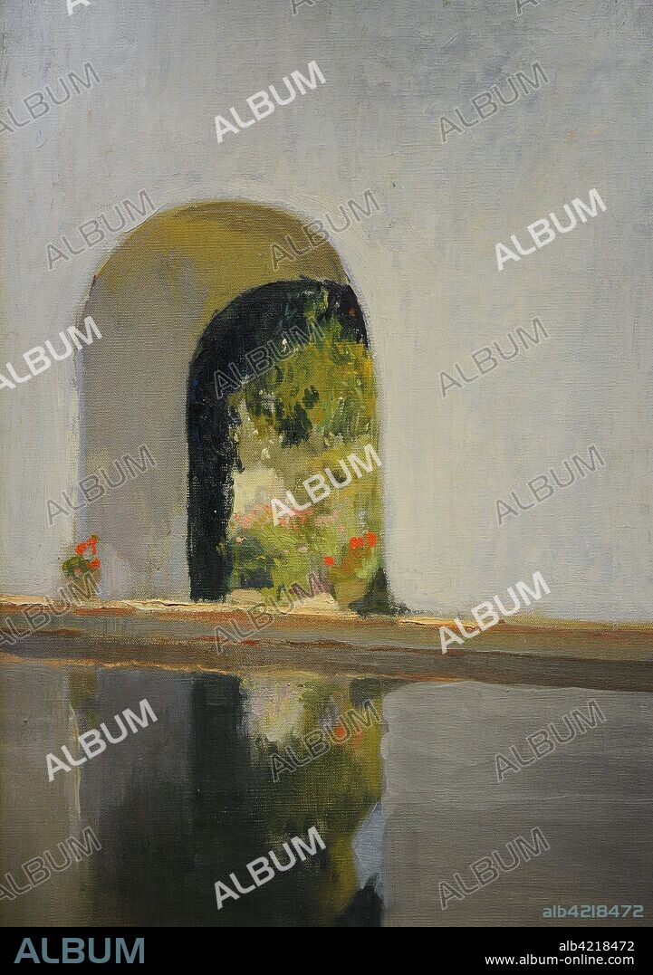 Joaquin Sorolla y Bastida (1863-1923). Spanish painter. Pool at the Alcazar of Seville, 1918 (Alberca del Alcazar de Sevilla, 1918). Sorolla Museum. Madrid. Spain.