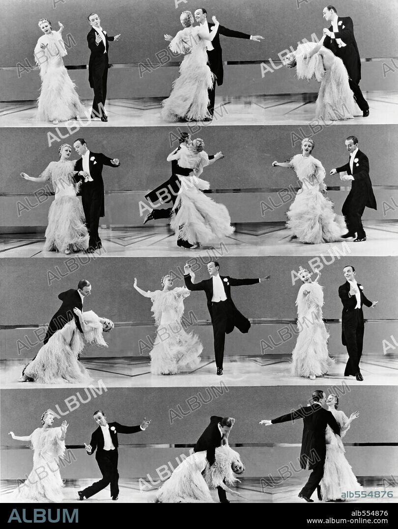 FRED ASTAIRE et GINGER ROGERS dans TOP HAT, 1935, réalisé par MARK SANDRICH. Copyright RKO.