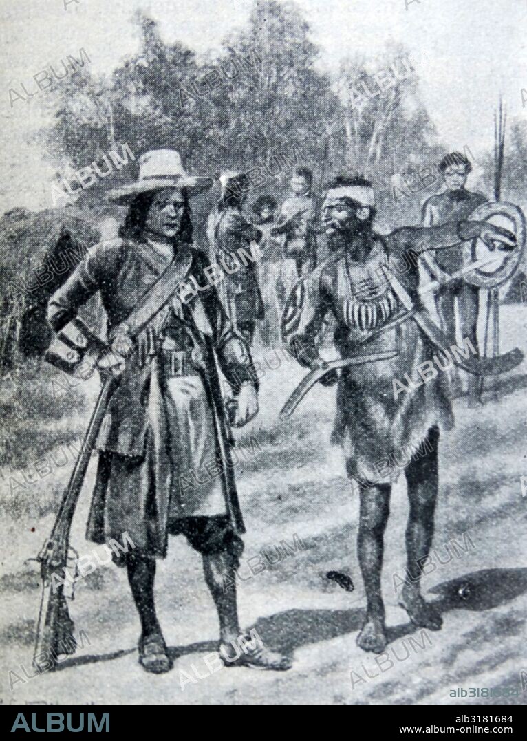 William Dampier (1651 - 1715)  first Englishman to explore parts of what is today Australia, and the first person to circumnavigate the world three times. He has also been described as Australia's first natural historian.
