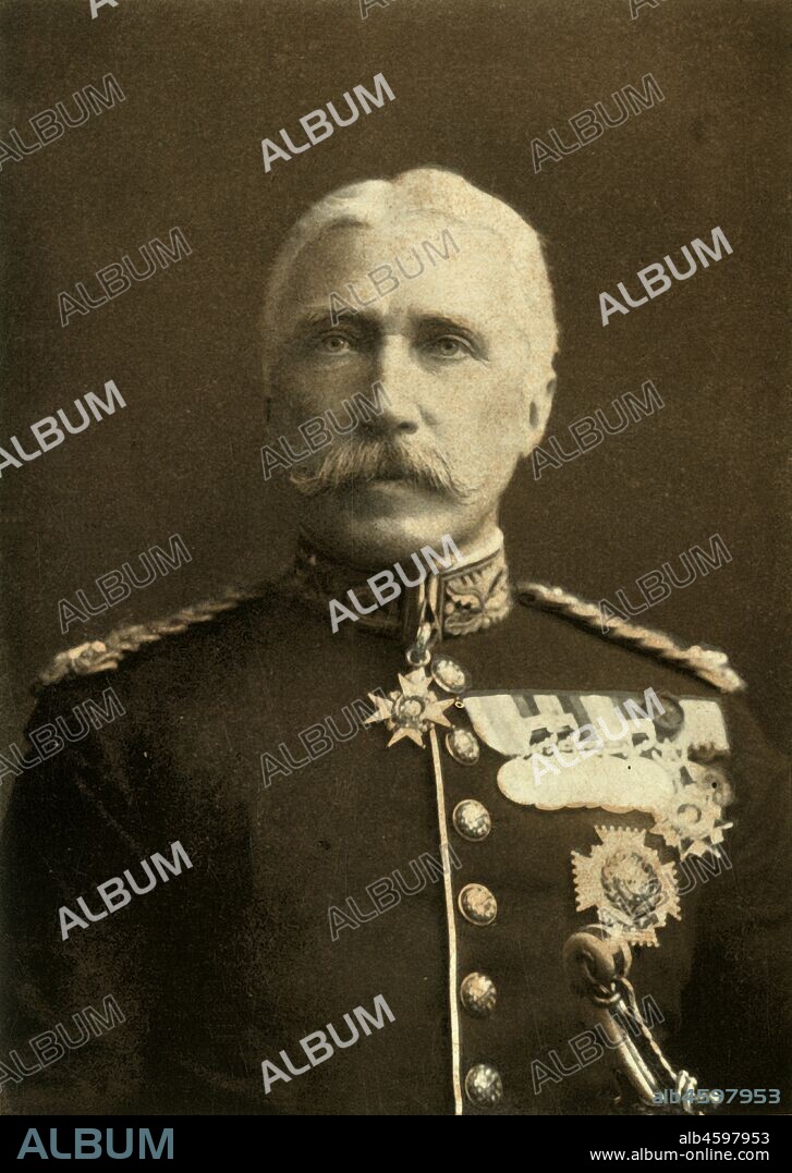 'General Sir Bindon Blood', 1902. Sir Bindon Blood (1842-1940) British Army commander who served in Egypt, Afghanistan, India and Southern Africa. From "South Africa and the Transvaal War, Vol. VII", by Louis Creswicke. [The Caxton Publishing Co., London, 1902].
