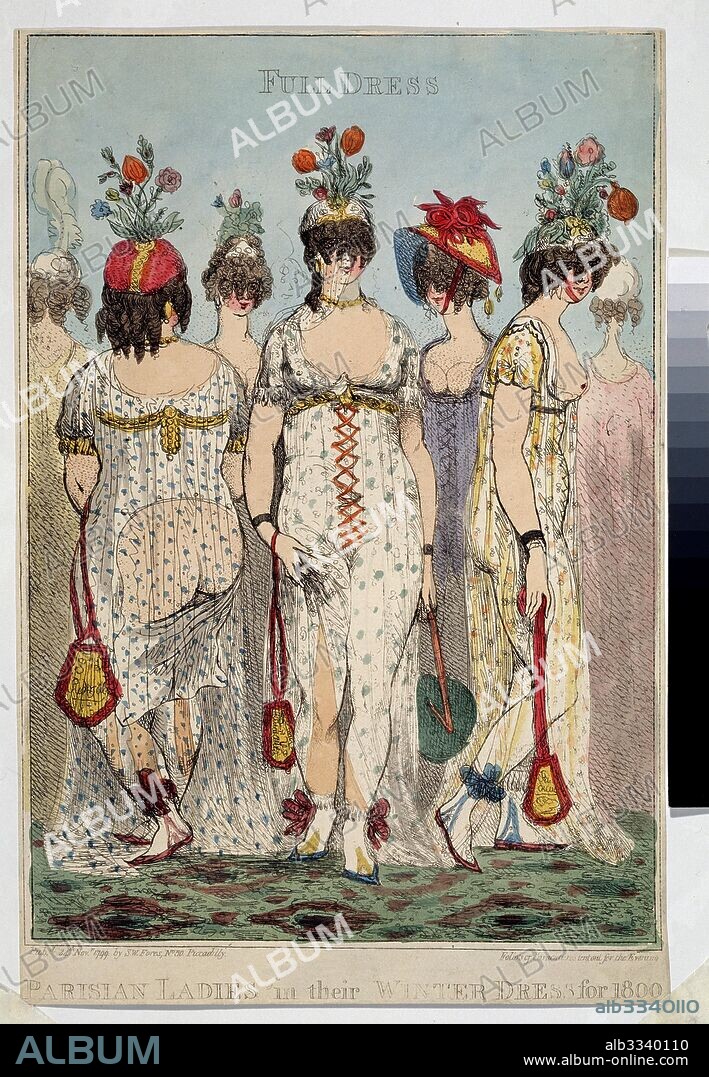 JAMES GILLRAY. Parisian Ladies in their Full Winter Dress for 1800.