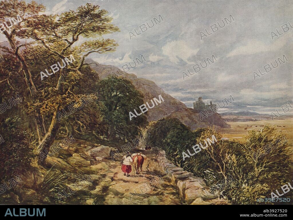 Country Track leading to Harlech Castle. Painting housed at the Ashmolean Museum, Oxford. From World-Famous Paintings edited by J. Greig Pirie [W. & G. Foyle, Ltd, London, 1938.].