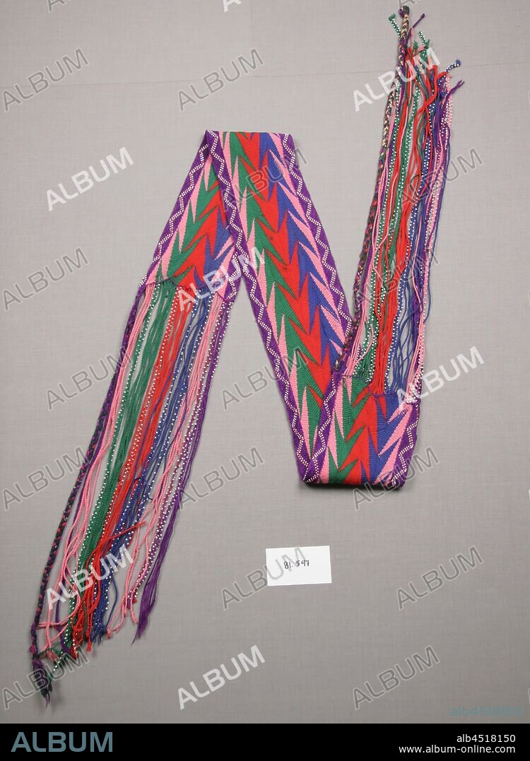 Osage, Native American, Sash, ca. 1910, wool and beads, Overall: 89 × 5 1/2 inches (226.1 × 14 cm).