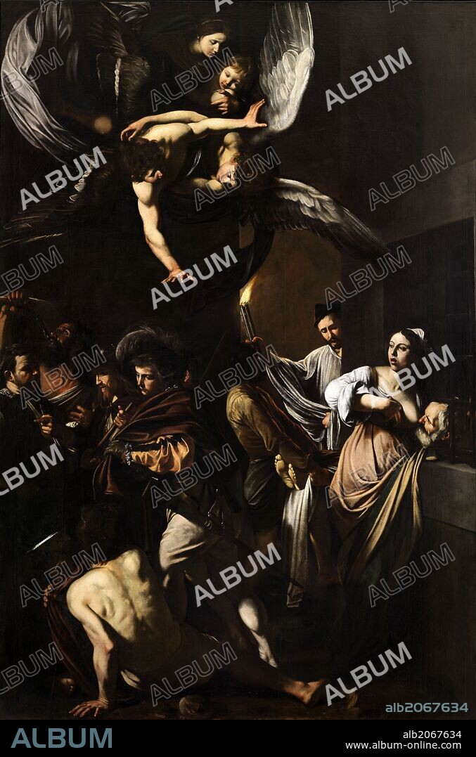 CARAVAGGIO. The seven works of mercy, 1606, Oil on canvas, 390 cm x 260 cm.