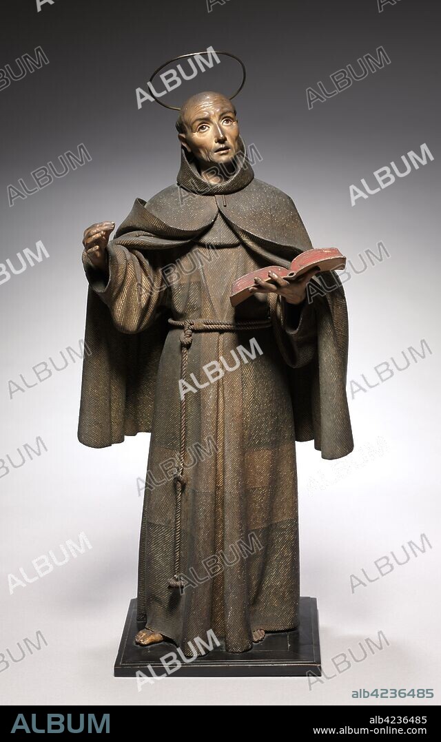 Saint Peter of Alcántara, c. 1663-1670. Pedro de Mena (Spanish, 1628-1688), and Workshop. Painted wood, with ivory and glass; overall: 72.2 x 32 x 32 cm (28 7/16 x 12 5/8 x 12 5/8 in.).