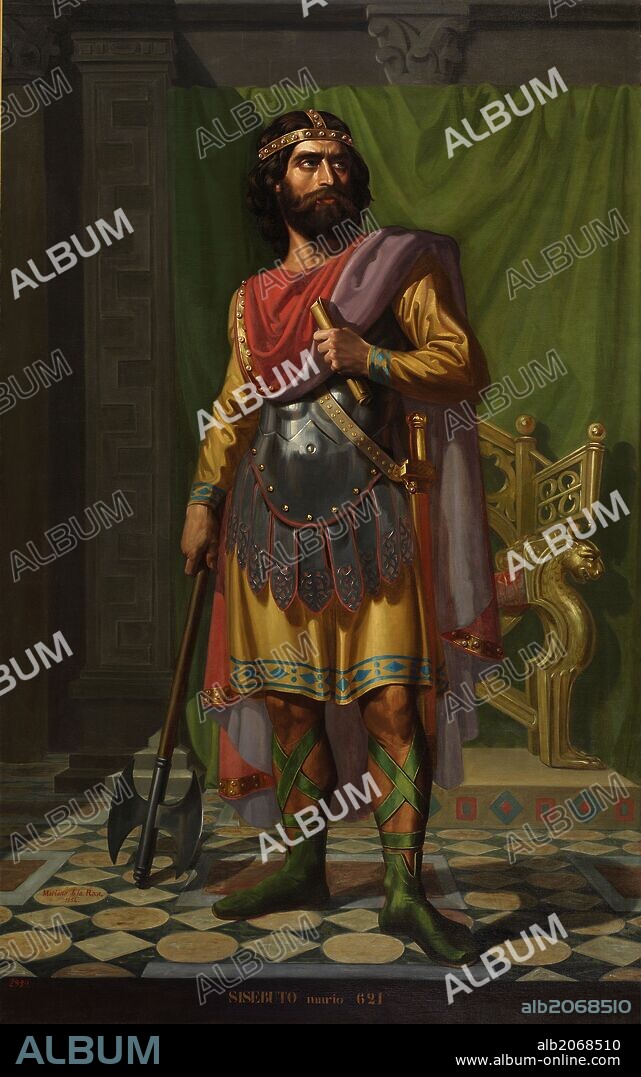 Mariano de la Roca y Delgado / 'Sisebut, Visigothic King', 1854, Spanish School, Canvas, 222 cm x 140 cm, P06910.