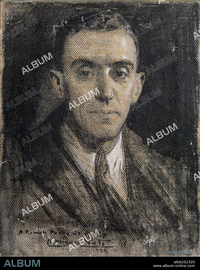 ANSELMO MIGUEL NIETO (1881-1964). RETRATO DE RAMON PEREZ DE AYALA (1888-1962) ESCRITOR Y PERIODISTA ESPAÑOL- GENERACION DE 1914 - PINTADO EN 1924.
