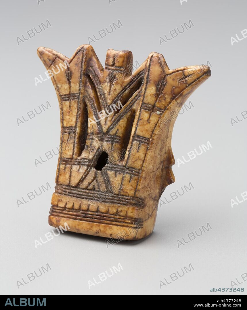 Punuk, Native American, Turreted Object, 500/1200, Walrus ivory, carved and engraved, 2 5/8 x 2 7/8 x 1 in. (6.7 x 7.3 x 2.5 cm).