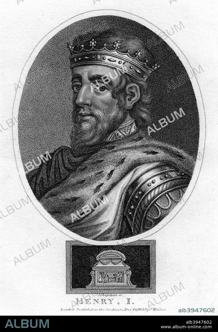 Henry I, King of England, (1803). The youngest son of William I, the Conqueror, Henry I (1068-1135) became king in 1100. After defeating his brother Robert in a war for control of England and Normandy, his reign was notable for judicial and financial reform as well as seeing the beginnings of the breaking down of the divisions between the Norman and Anglo-Saxon elements of England's society..
