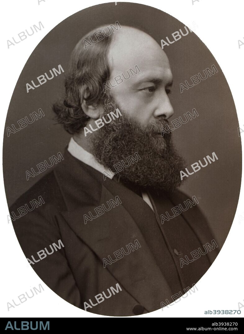 Marquis of Salisbury, Secretary of State for India, 1877. Lord Salisbury later served as Prime Minister on three occasions. From Men of Mark: a gallery of contemporary portraits of men distinguished in the Senate, the Church, in science, literature and art, the army, navy, law, medicine, etc. Photographed from life by Lock and Whitfield, with brief biographical notices by Thompson Cooper. (London, 1876-1883).