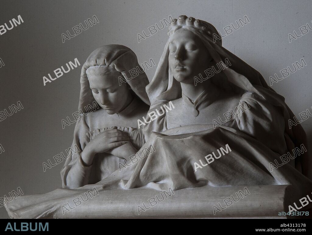 JOAN LLIMONA I BRUGUERA. Josep Llimona / 'First Communion', 1897, Marble, 89 x 121 x 65 cm.