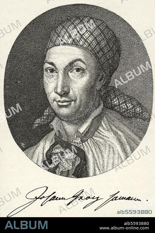 Hamann, Johann Georg. 27.8.1730 (Königsberg) -21.6.1788 (Münster). German philosopher, main proponent of the Sturm und Drang movement. - Portrait - Etching by Johann Heinrich Lips.