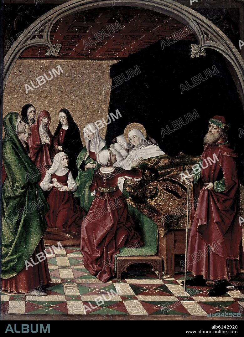 PEDRO BERRUGUETE. NACIMIENTO DE LA VIRGEN-S XVI-RENACIMIENTO ESPAÑOL.