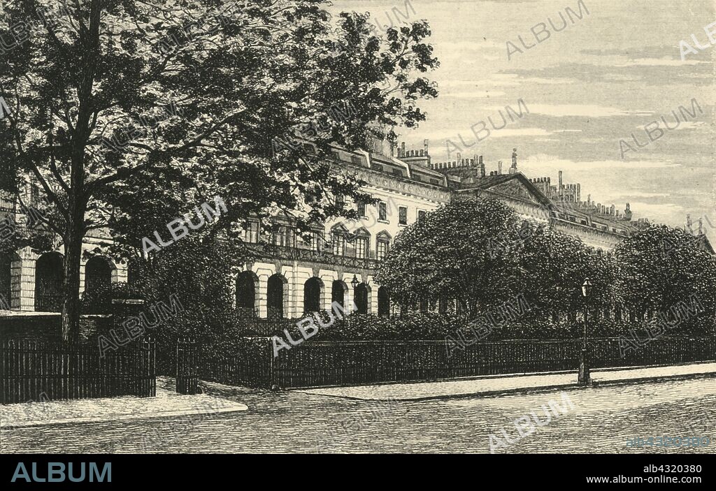 'Hanover Terrace, Regent's Park', c1876. Hanover Terrace overlooks Regent's Park in the City of Westminster and was designed by Sir John Nash in 1822  From "Old and New London: A Narrative of Its History, Its People, and Its Places. The Western and Northern Studies", by Edward Walford. [Cassell, Petter, Galpin & Co., London, Paris & New York].