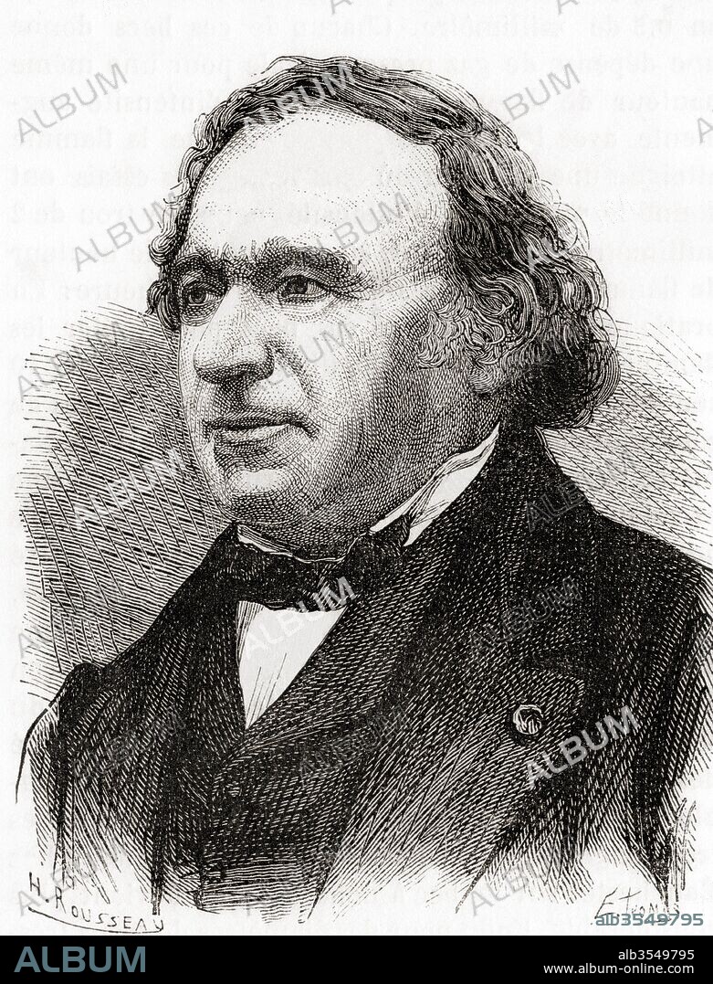 Jean Baptiste André Dumas, 1800 – 1884. French chemist. From Les Merveilles de la Science, published c. 1870.