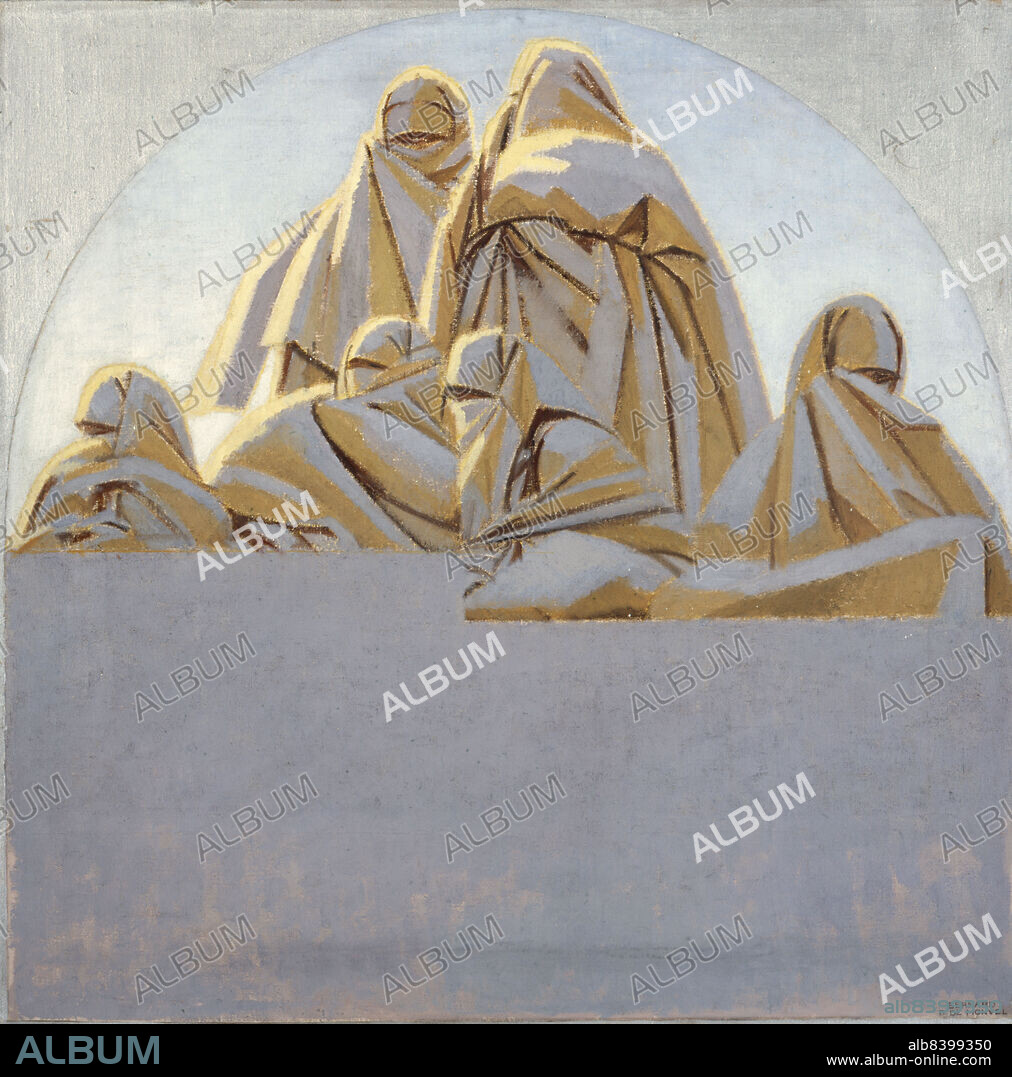 BERNARD BOUTET DE MONVEL. Femmes sur les terrasses, Rabat, c.1918. Women in Rabat.