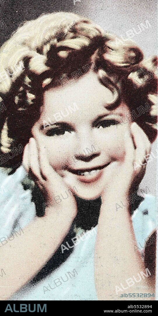 Coloured photo from a series of Shirley Temple Black (born Shirley Jane Temple, April 23, 1928 – February 10, 2014) American actress, singer, dancer, and diplomat who was Hollywood's number one box-office draw as a child actress from 1934 to 1938.