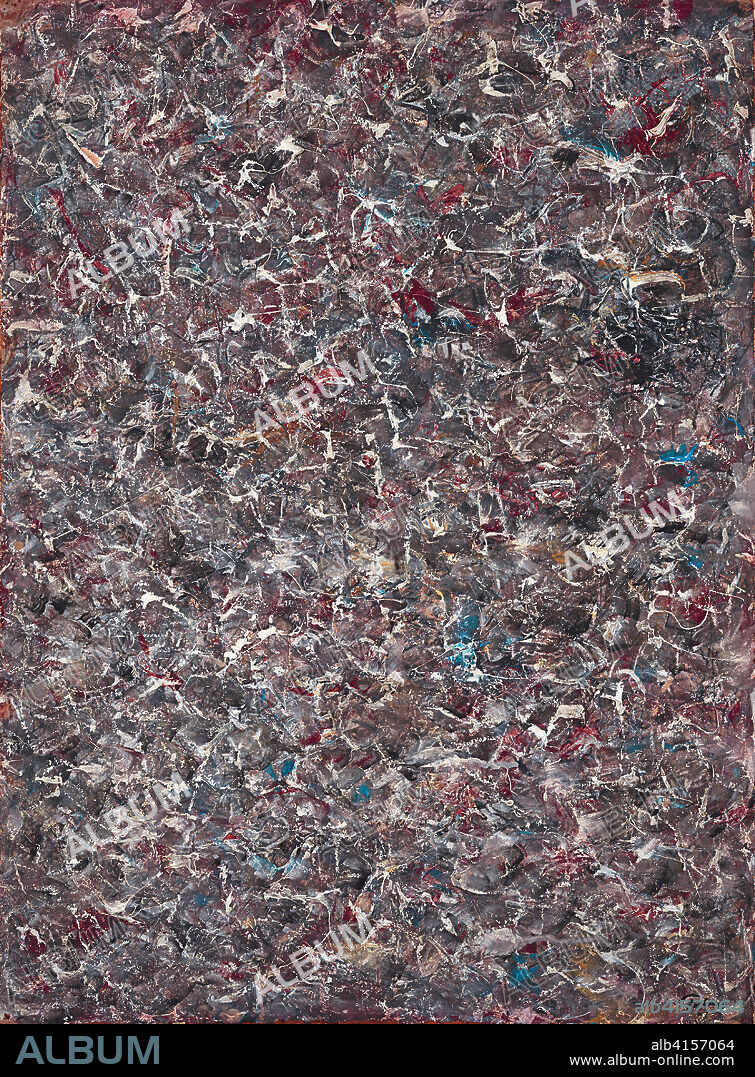 Mark Tobey (Centerville, 1890-Basilea, 1976). Ritmos de la tierra (1961). Gouache sobre cartón. 67 x 49 cm.
