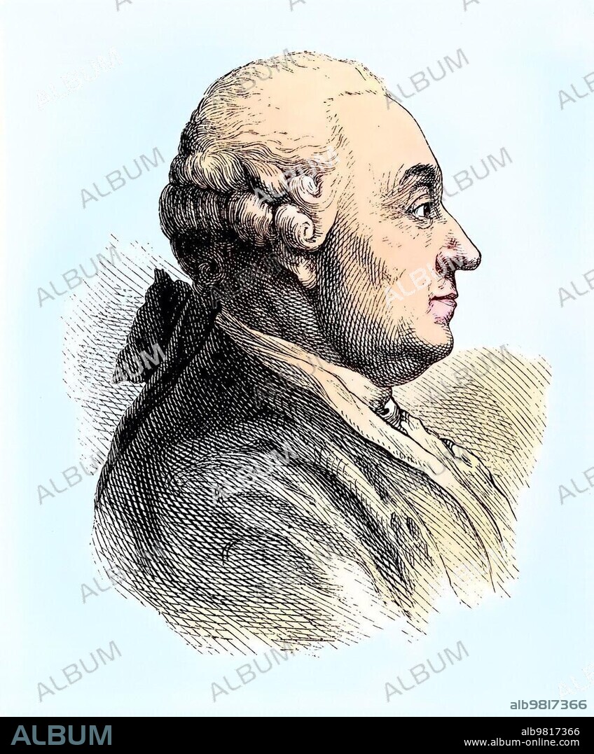 Johann Caspar Goethe; 1710-1782; a wealthy lawyer and Imperial Councillor in Frankfurt am Main; father of Johann Wolfgang Goethe; historical engraving; c. 1869; Historic; digitally restored reproduction from a 19th century original; coloured; exact date unknown.