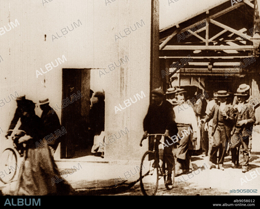 Workers Leaving The Lumière Factory in Lyon; is an 1895 French short black-and-white silent documentary film directed and produced by Louis Lumière. It is often referred to as the first real motion picture ever made; although Louis Le Prince's 1888 Roundhay Garden Scene pre-dated it by seven years.