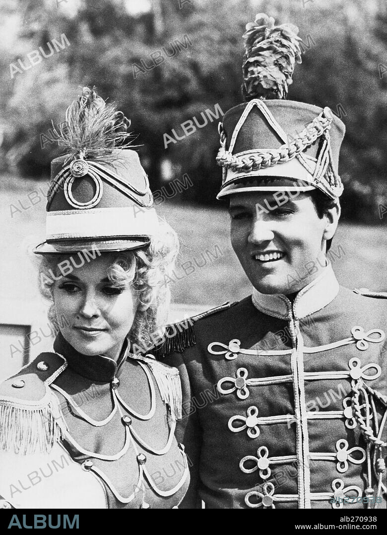 DONNA DOUGLAS and ELVIS PRESLEY in FRANKIE AND JOHNNY, 1966, directed by FREDERICK DE CORDOVA. Copyright UNITED ARTISTS.