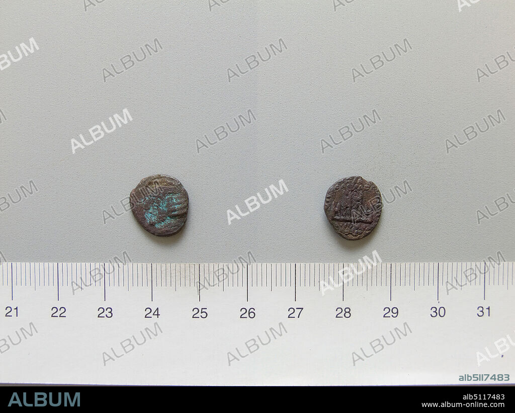 Ruler: Orodes II, King of Parthia 58/7-37 B.C.Coin of Orodes II, King of Parthia, 5438 B.C., Copper, 1.44 g, 3:00, 13.2 mm, Made in Pathia, Parthian, 1st century B.C., Numismatics.