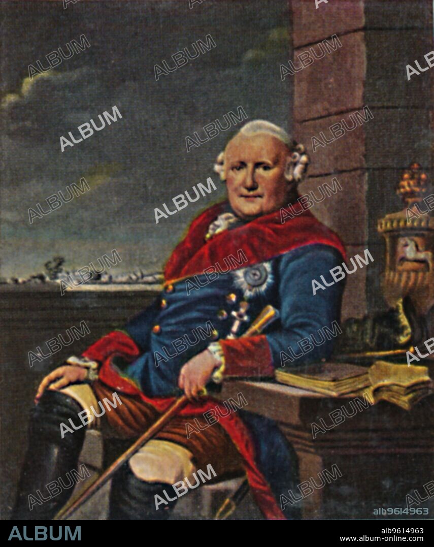 'Herzog Ferdinand von Braunschweig 1721-1792', 1934. Ferdinand, Prince of Brunswick-Lüneburg (1721-1792), German-Prussian field marshal known for his participation in the Seven Years' War. From "Die Großen der Weltgeschichte". [Eckstein-Halpaus, Dresden, 1934].