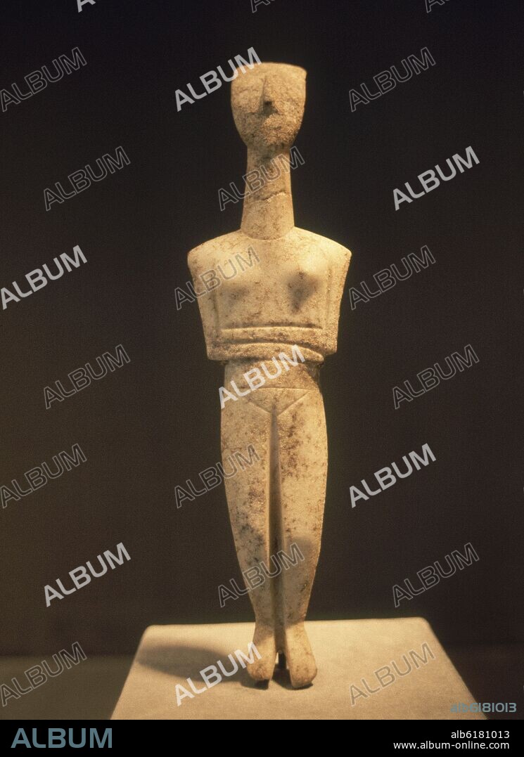ESCULTURA CICLADICA - IDOLO FEMENINO - 2500/2000 AC.