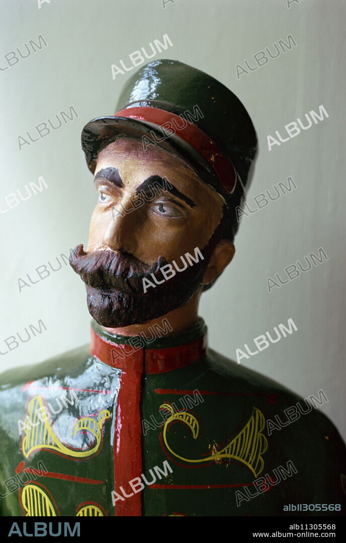 Figure in Lady Bangor's Fairground Collection, Wookey Hole, Somerset, England, United Kingdom, Europe.