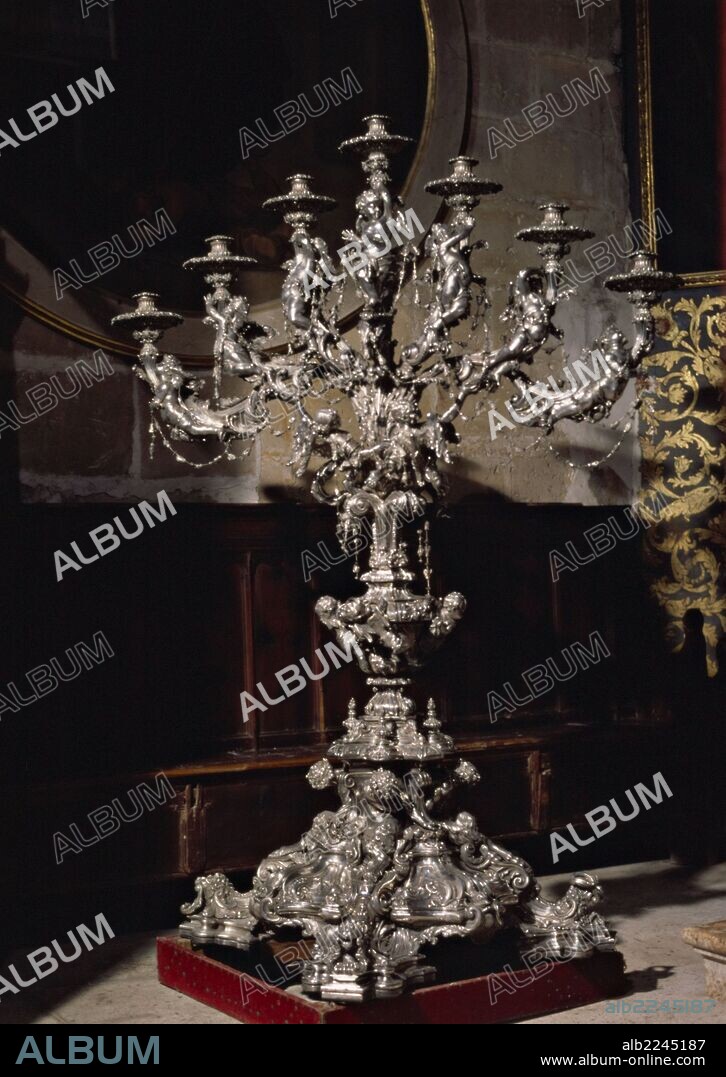 Candelabros de plata de Joan Matons, 1718. Catedral de Mallorca.