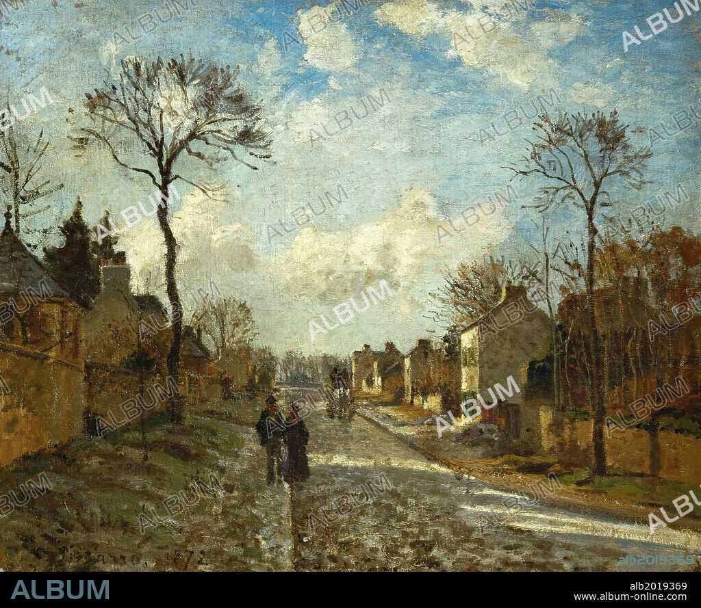 Camille Pissarro / 'The Street in Louveciennes', 1872, Oil on canvas, 63 × 73,5 cm.