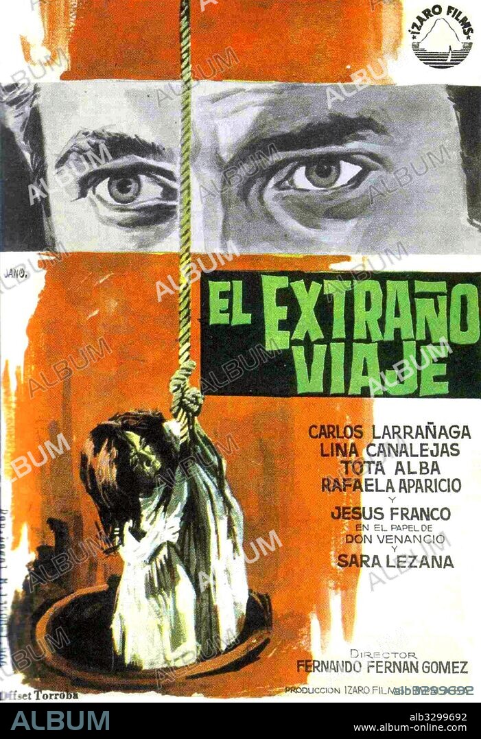 Poster de EL EXTRAÑO VIAJE, 1964, dirigida por FERNANDO FERNAN GOMEZ. Copyright IZARO FILMS.