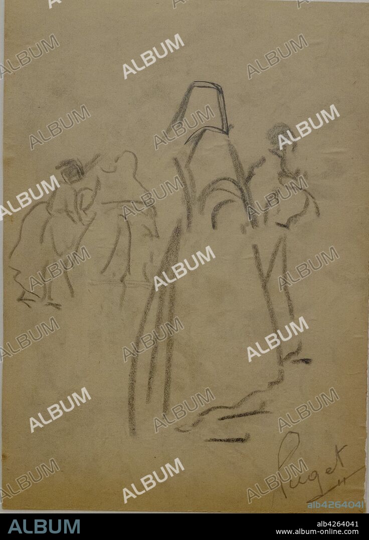 Narcís Puget Viñas, dibujo al carboncillo,museo Puget, casa noble de Can LLaudis , Dalt Vila, Ibiza, balearic islands, Spain.