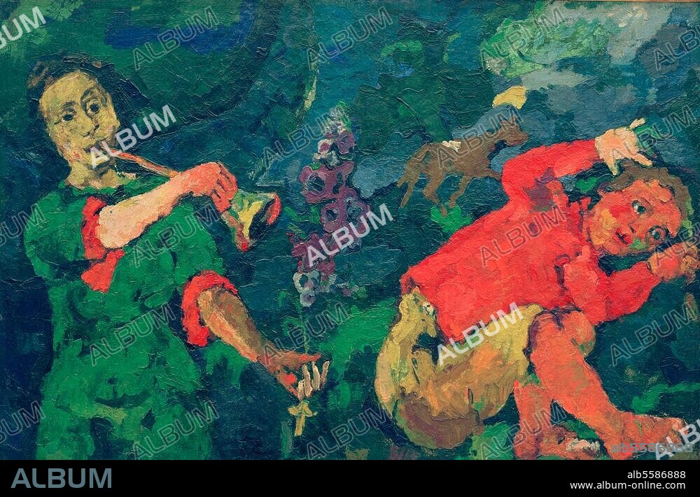 OSKAR KOKOSCHKA. Kokoschka, Oskar. 1886-1980. "The Power of Music", 1918. Oil on canvas, 100 × 151.5cm. Eindhoven, Stedelijk Van Abbe Museum.